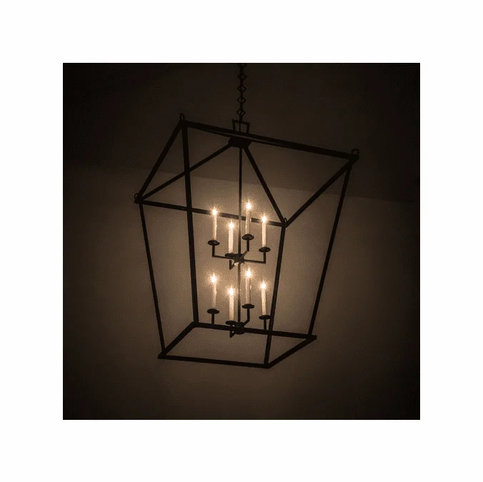 Meyda Custom 190127 Kitzi Tapered Black Textured Foyer Light Fixture