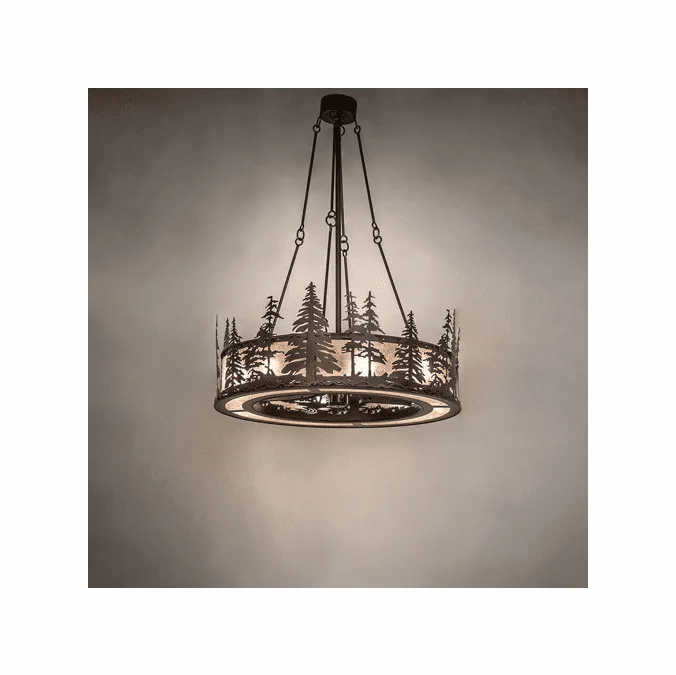 Meyda Custom 246119 Tall Pines Rustic Mahogany Bronze 44″ Home Ceiling Fan