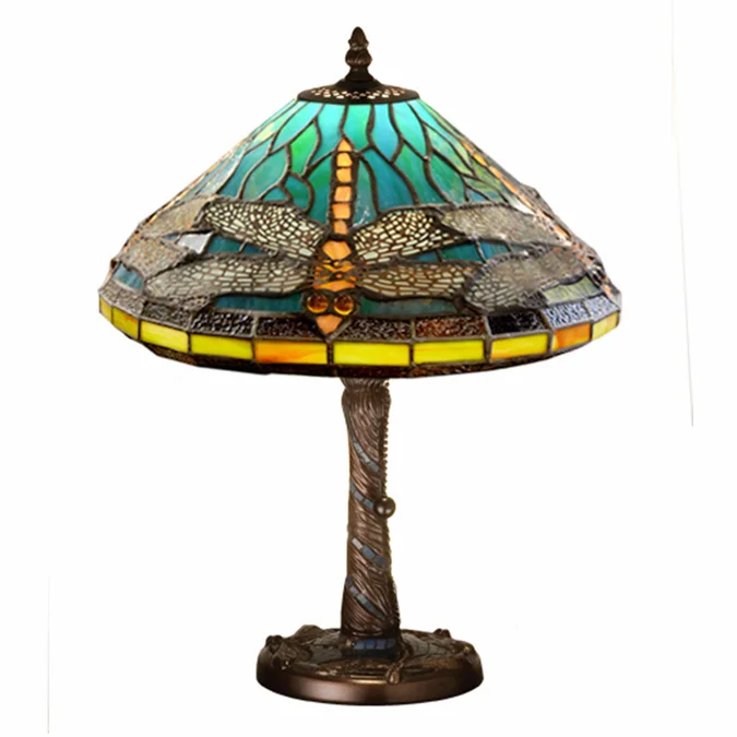 Meyda Lighting 26683 Tiffany Dragonfly Tiffany Side Table Lamp