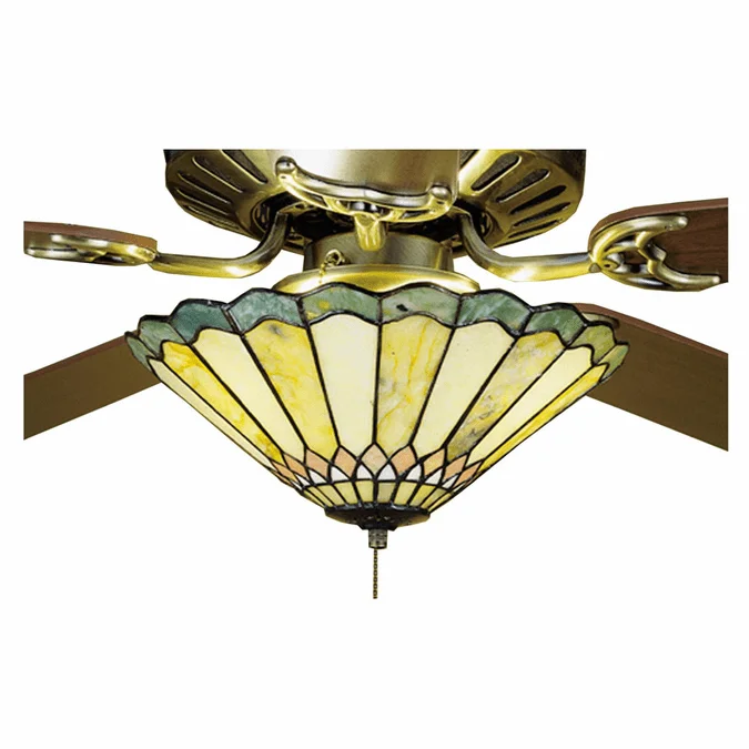 Meyda Lighting 27449 Jadestone Carousel Tiffany 12″ Wide Fan Light Fixture