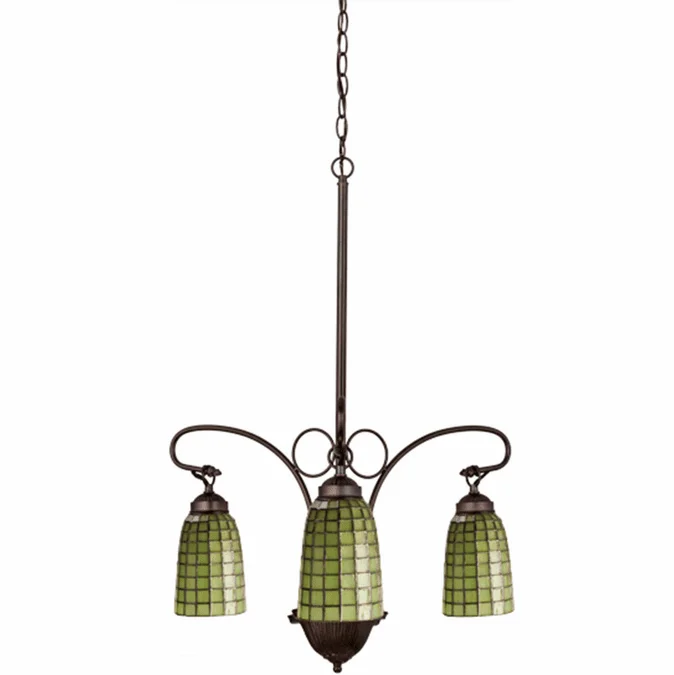 Meyda Lighting 74054 Terra Verde Tiffany Antique Chandelier Lamp
