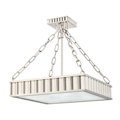 Middlebury Three Light Semi Flush Mount in Polished Nickel (70|933-PN)