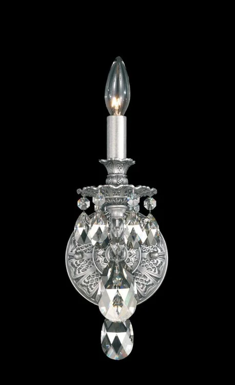 Milano 1 Light 120V Wall Sconce in Antique Silver with Heritage Handcut Crystal (168|5641-48H)