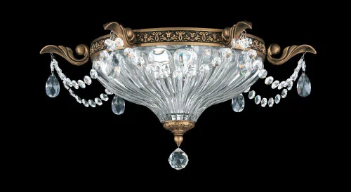 Milano 2 Light 120V Flush Mount in Heirloom Gold with Heritage Handcut Crystal (168|5633-22H)