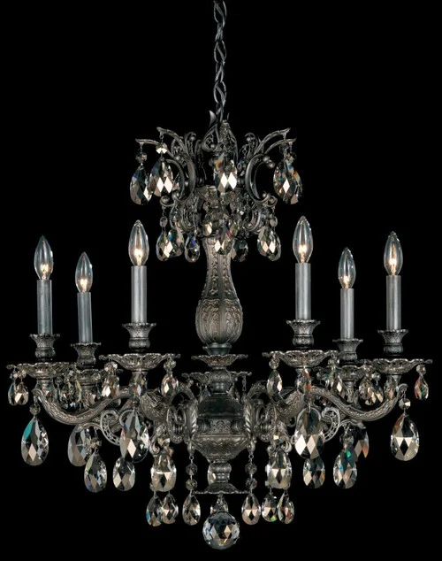Milano 7 Light 120V Chandelier in Heirloom Bronze with Heritage Handcut Crystal (168|5677-76H)
