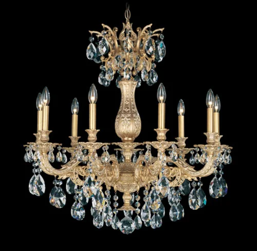 Milano 9 Light 120V Chandelier in Florentine Bronze with Heritage Handcut Crystal (168|5679-83H)