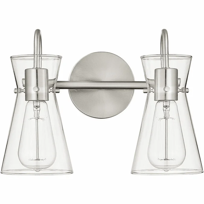 Millennium 21002-BN Camellia Modern Brushed Nickel 2-Light Bathroom Lighting