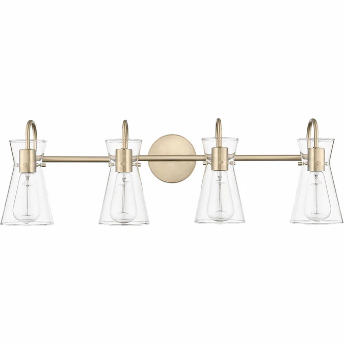 Millennium 21004-MG Camellia Modern Modern Gold 4-Light Bathroom Light Fixture