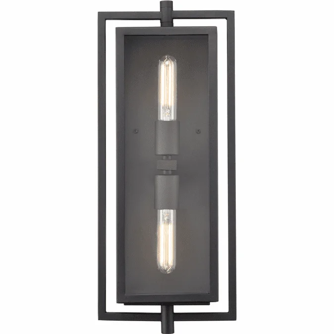 Millennium 250002-TBK Rankin Contemporary Textured Black Outdoor Wall Sconce Lighting