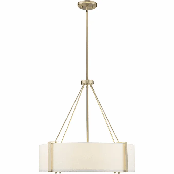 Millennium 28203-MG/WH Telfar Modern Modern Gold/White 24″ Drum Pendant Light