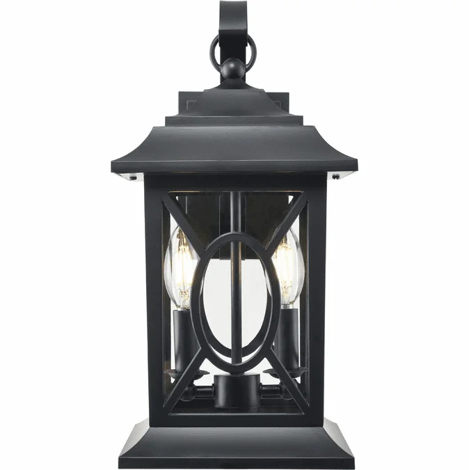 Millennium 85102-PBK Allbert Powder Coated Black Outdoor Wall Light Sconce