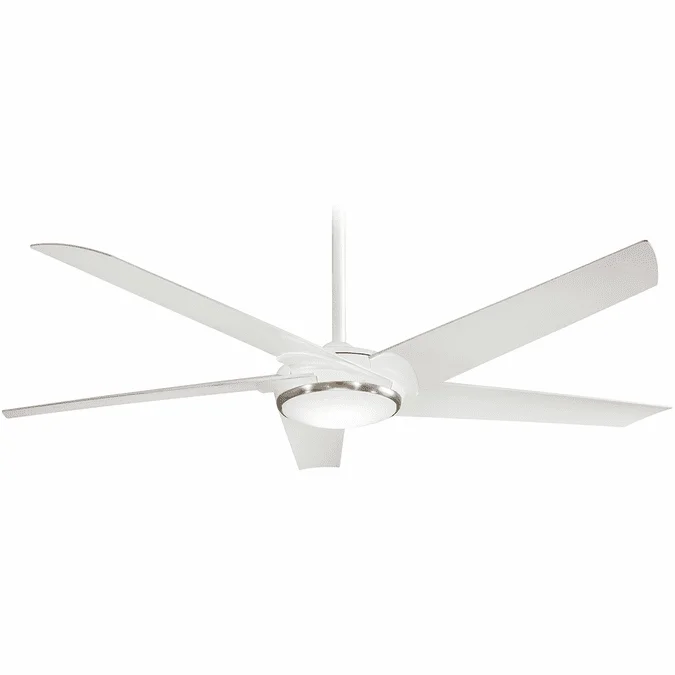 Minka Aire F617L-WHF Raptor Modern Flat White LED 60″ Home Ceiling Fan