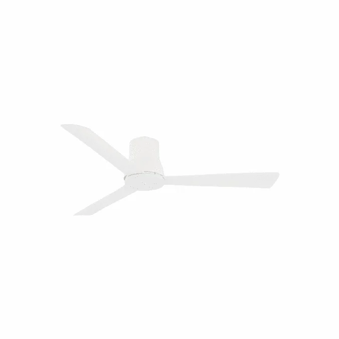 Minka Aire F873-WHF Simple Flush Modern Flat White 52″ Interior / Exterior Home Ceiling Fan