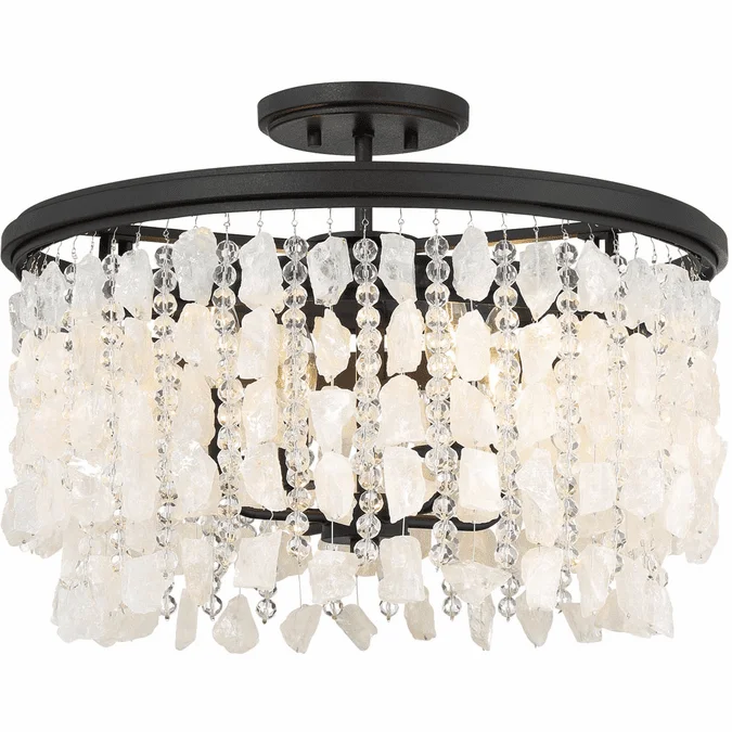 Minka Lavery 6703-66 Shimmering Elegance Contemporary Sand Coal Ceiling Lighting Fixture