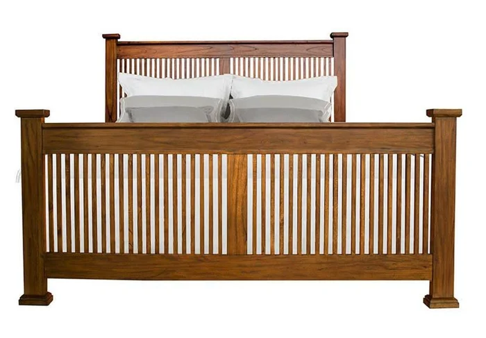 Mission Hill Queen Slat Bed in Harvest