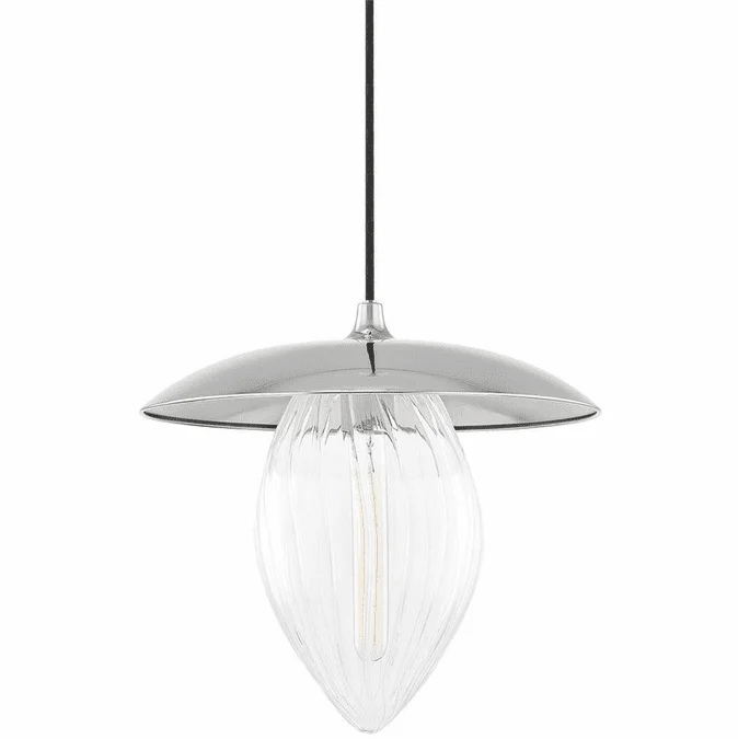 Mitzi H365701L-PN Lana Contemporary Polished Nickel 15″ Hanging Lamp