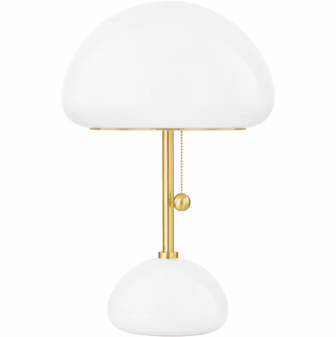 Mitzi HL813201-AGB Cortney Contemporary Aged Brass Table Top Lamp