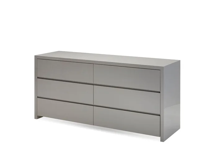 Mobital Blanche Dresser Stone High Gloss/Soft Closing Drawers DRE-BLAN-STON-
