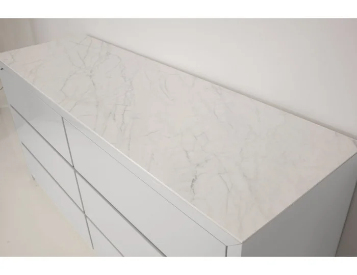 Mobital Blanche Top Of Dresser 6-Drawer Carrara White Ceramic Top DCE-BLAN-CARR-64×20