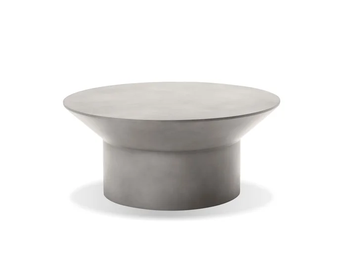 Mobital Boracay Coffee Table Grey Fiber Cement Epoxy, Solid Surface Base Indoor-Outdoor WCO-BORA-GREY-