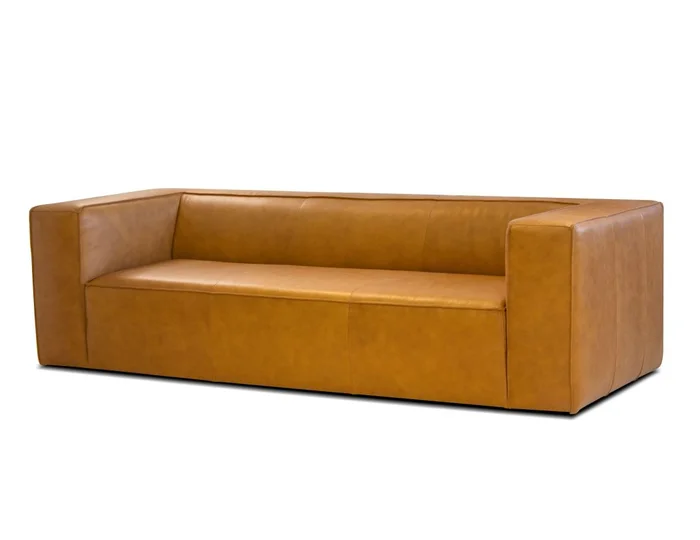 Mobital Brixton Sofa Whiskey 100% Vingtage Leather SOF-BRIX-WHIS-