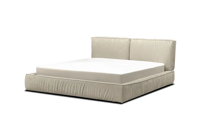 Mobital Brizo Upholsetered Bed Queen Oyster Ultrasuede BED-BRIZ-OYST-QUEEN