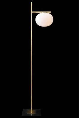 Mobital Eggy Floor Lamp 1 Bulb White Glass Polished Gold Base ALF-EGGY-GOPA-1L