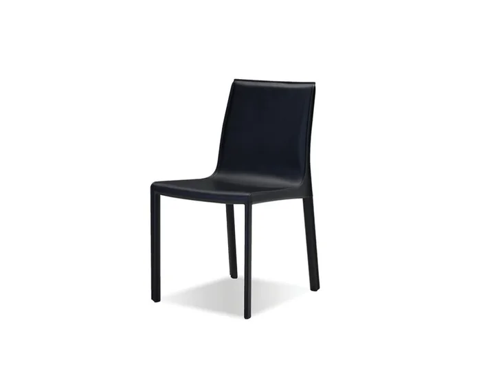Mobital Fleur Dining Chair Black Leather (Set of 2) DCH-FLEU-BLAC-