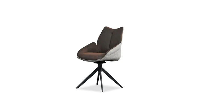 Mobital Gian Swivel Armchair Espresso Ultra Suede/Brunette Fabric (Set of 2) DCH-GIAN-ESPR-PCBLA