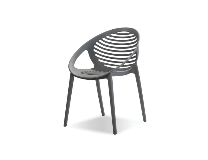 Mobital Gravely Stackable Dining Chair Grey Polypropelene (Set of 4) OAR-GRAV-GREY-