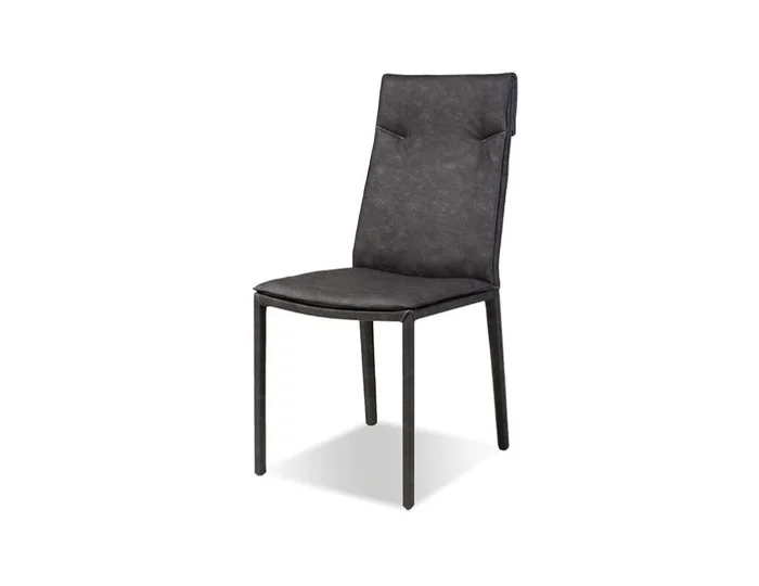 Mobital Harris Dining Chair Vintage Grey Leatherette High Back (Set of 2) DCH-HARR-GREY-