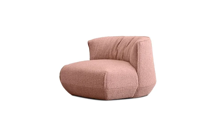 Mobital Kitsui Lounge Chair Coral Rib Weave Fabric LCH-KITS-CORA-RIWF