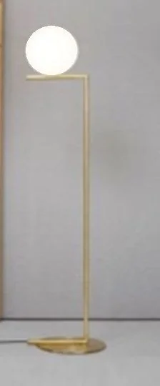 Mobital Luna Floor Lamp White Glass Polished Gold Frame ALF-LUNA-GOPA-