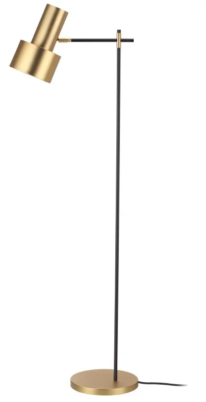 Mobital Magnum Floor Lamp Brass Steel Matte Black Steel Stem ALF-MAGN-BRAS-BRASS