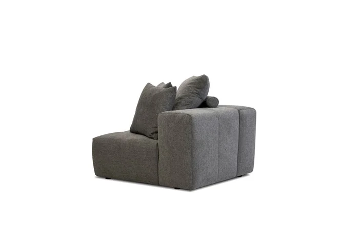 Mobital Mallow Corner Smoke Grey Chenille Fabric SEC-MALL-SMOK-CORNE