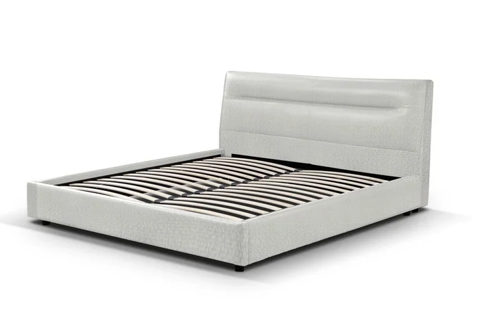 Mobital Noah Upholstered Bed King Cream Tweed Fabric BED-NOAH-CRTW-KING