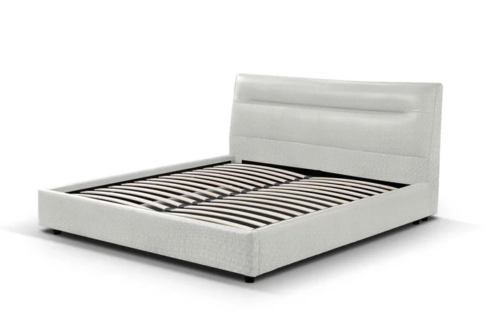 Mobital Noah Upholstered Bed Queen Cream Tweed Fabric BED-NOAH-CRTW-QUEEN