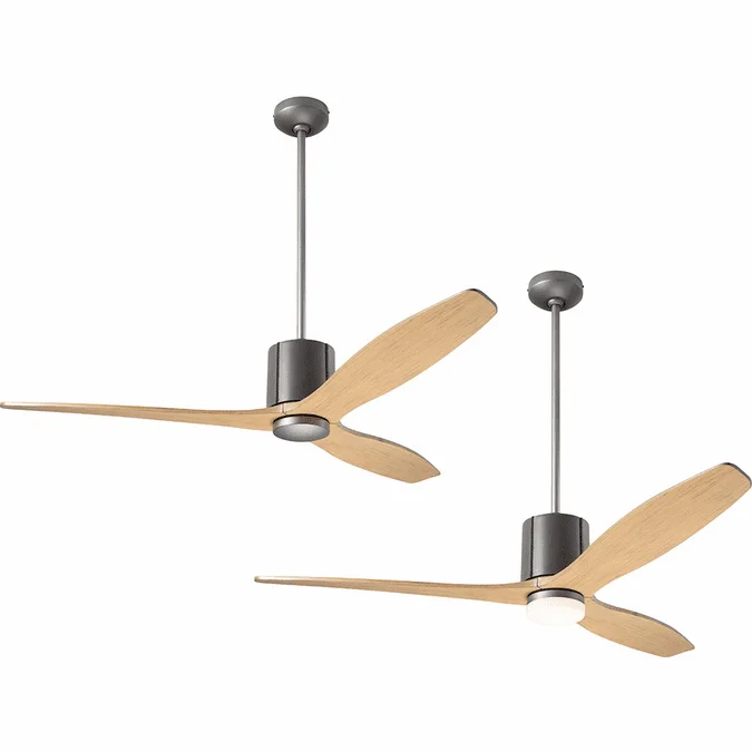 Modern Fan Company LLX-GTGY-54-MP LeatherLuxe DC Modern Graphite with Gray Leather LED 54″ Ceiling Fan