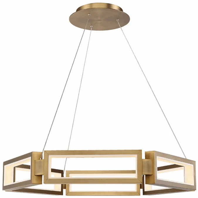 Modern Forms PD-50835-AB Mies Modern Aged Brass LED 36″ Drop Lighting Fixture