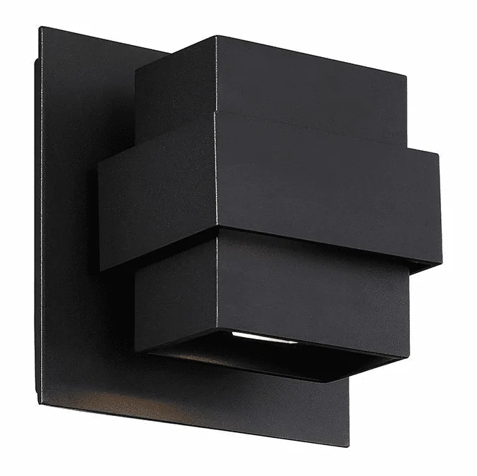 Modern Forms WS-W30507-BK Pandora Contemporary Black LED Outdoor Wall Lamp