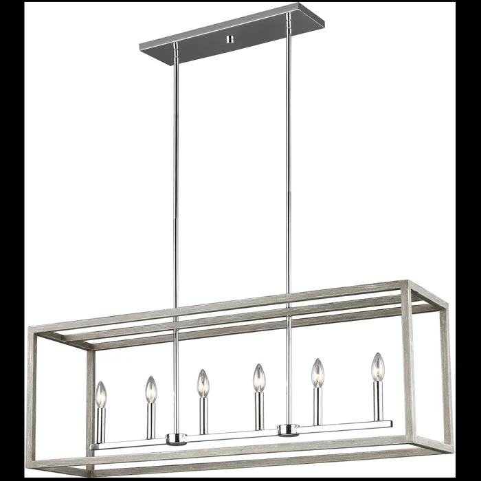 Moffet Street Six Light Linear Pendant