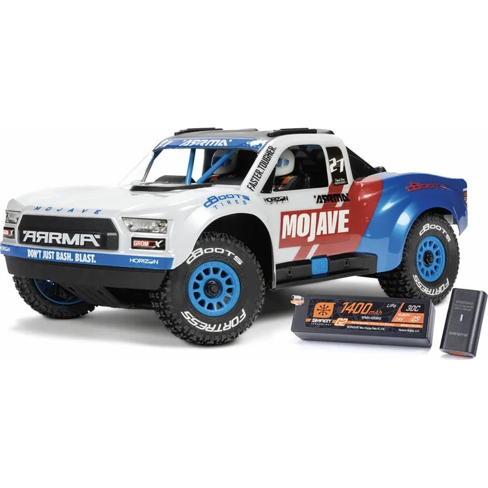 MOJAVE GROM 223S BLX Brushless 4X4 Small Scale Desert Truck RTR with DSC (Battery & Charger included), White