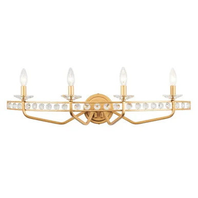 Monroe Four Light Bath in Antique Gold (137|363B04AG)
