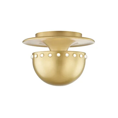 Nash One Light Semi Flush Mount in Aged Brass (70|2809-AGB)