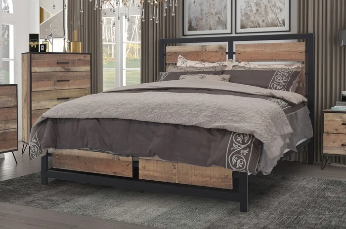 New Classic Elk River King Panel Bed in Brown