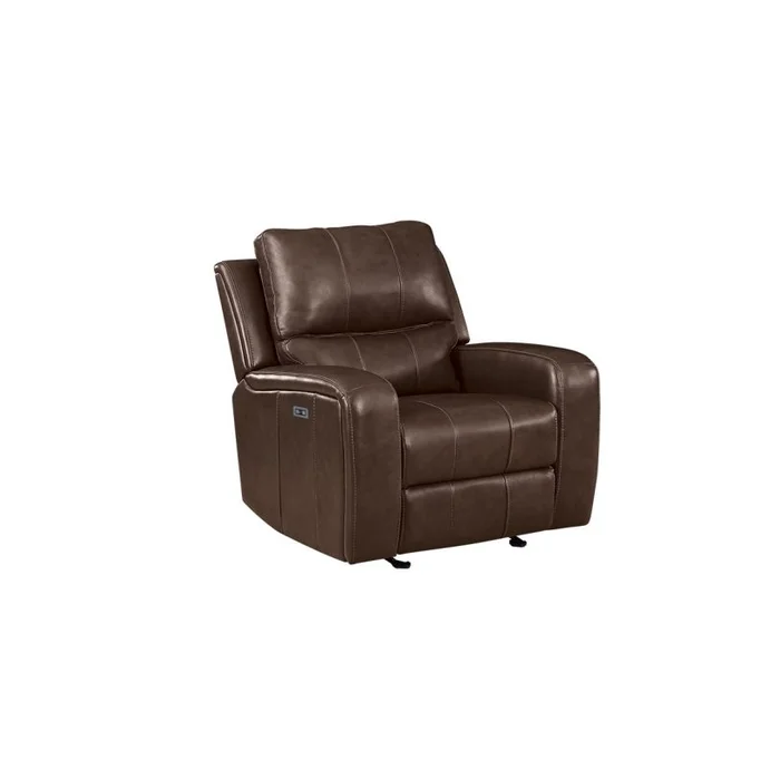New Classic Furniture Linton Glider Recliner with Power Footrest in Brown L1721-13P1-LDB PROMO