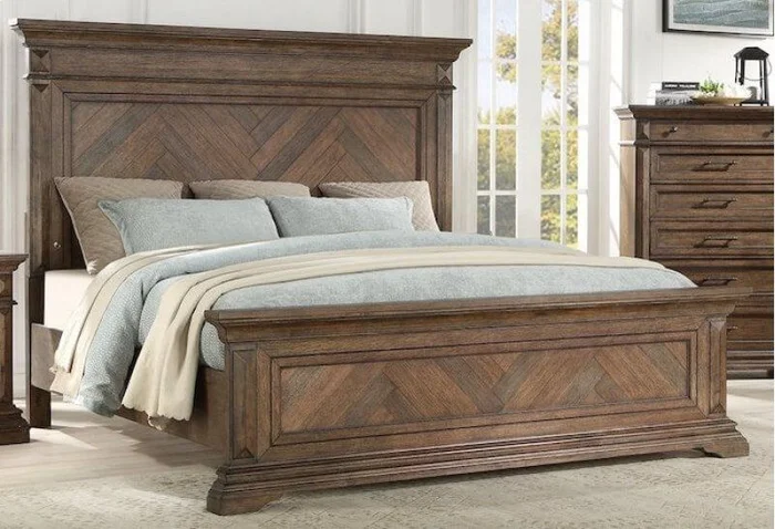 New Classic Furniture Mar Vista Cal King Bed in Brushed Walnut