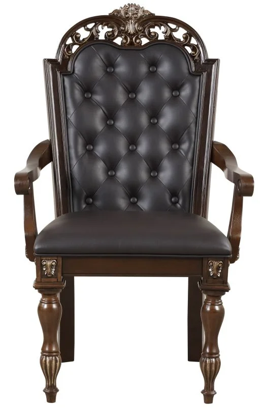 New Classic Furniture Maximus Arm Chair in Brown D1754-21 (Set of 2)