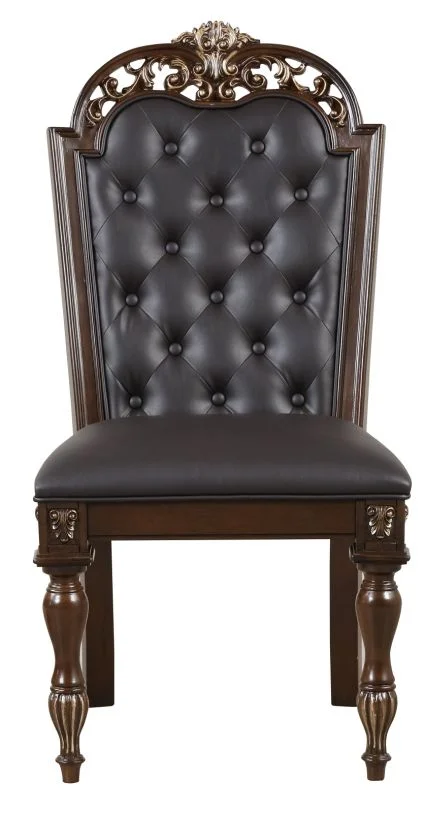 New Classic Furniture Maximus Side Chair in Brown D1754-20 (Set of 2) PROMO