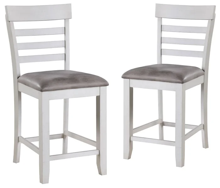 New Classic Furniture Richland Counter Chair in White D7522-22 (Set of 2) PROMO